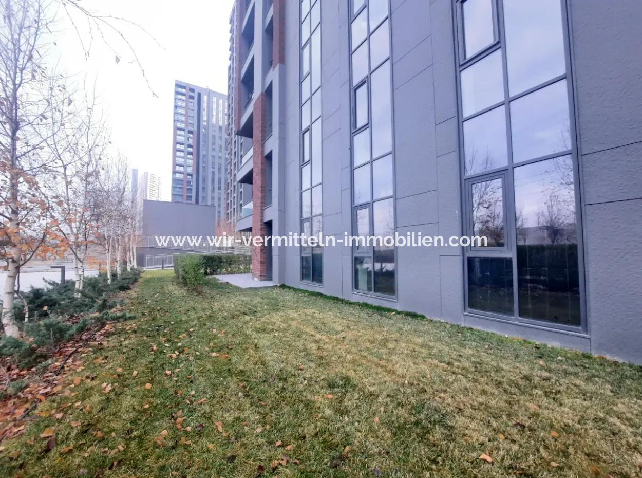 110 M2 2+1 Villa For Sale In Beytepe İncek Bulvar Loft Site Garden Floor Tenantless Apartment