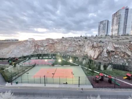 İncek Loft Suitable For Credit For Sale 2,5+1 Ground Floor Flat With Landscape View 2 Gardens