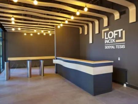 Boş İncek Loft Kiralık  1+1 Göl Manzaralı 3.Kat Daire